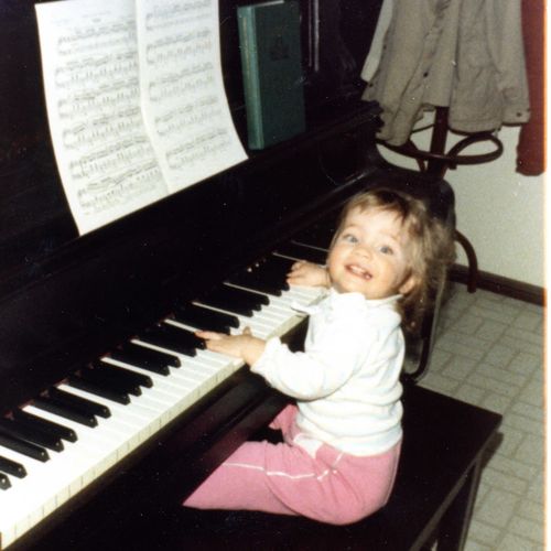 Playing piano, 1989