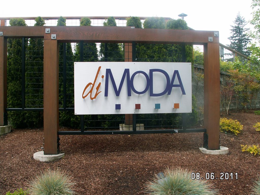 Added New LED lighting to Entry Sign MODA Condo