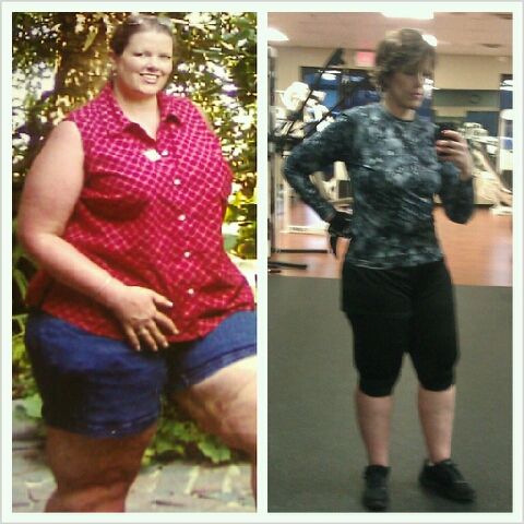 Cheryl 95 pounds lighter and still working hard to