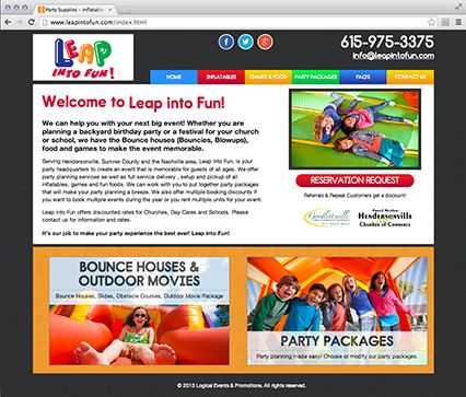 Leap Into Fun Website Design
www.leapintofun.com
