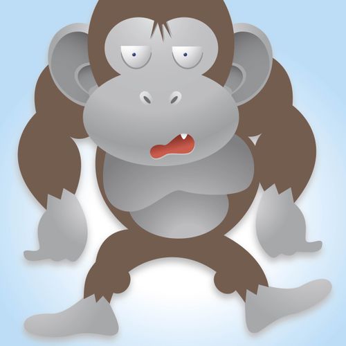 Goofy gorilla.
Illustration done in Adobe Illustra