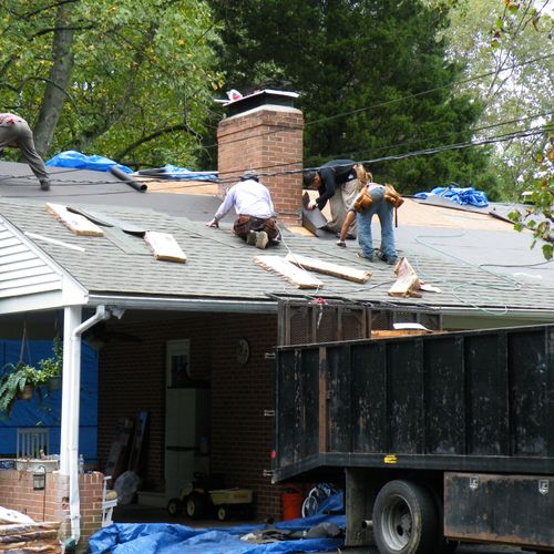 Roof shingle repairs and full roof replacements.  