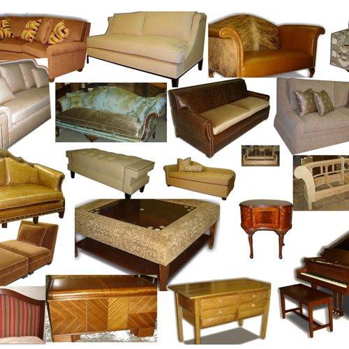 Collaga of some furniture we have reupholstered, r