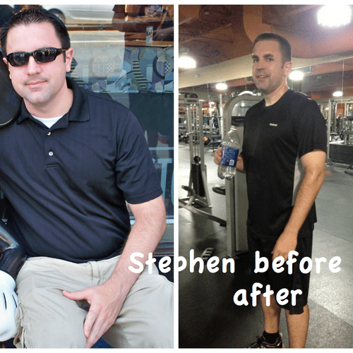 Stephen lost over 30lbs and is still at it!