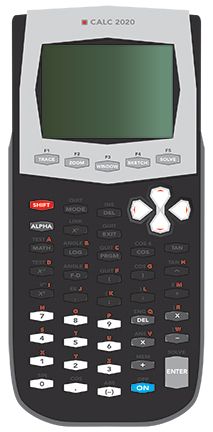 hand drawn (vector) art of generic graphing calcul