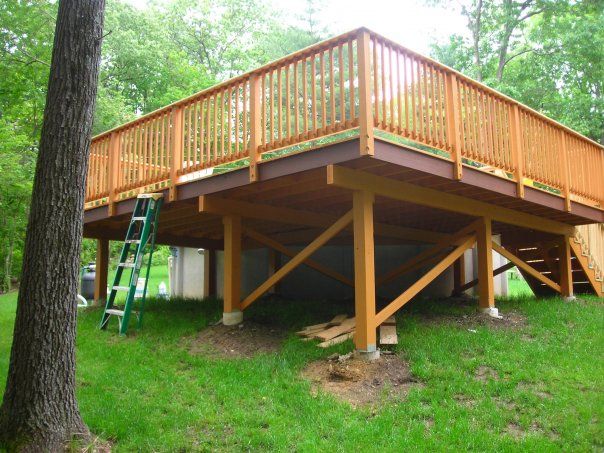 Two tone deck stain.