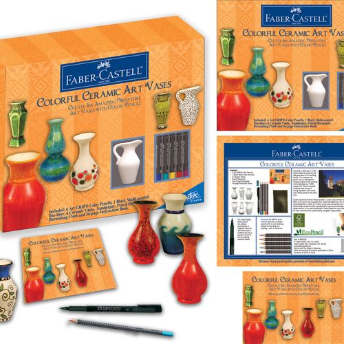 Faber-Castell package design for make your own vas