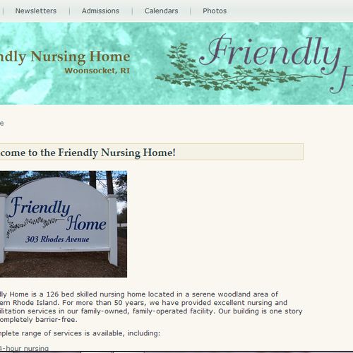 Custom website for Friendly Nursing Home in Woonso