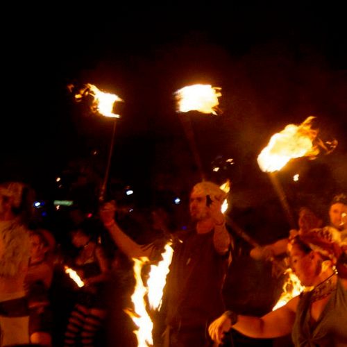 Fire spinning at Lucky Lady Lucy event