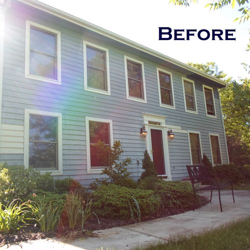 BEFORE - Full exterior paint in Richland Mi. Faded