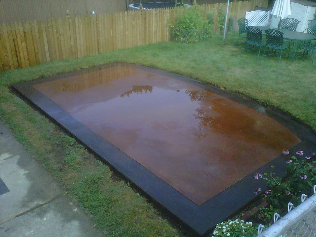Acid Stain New Concrete Patio