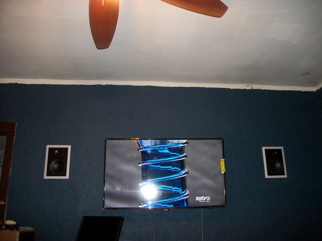 55 inch led tv with in wall 6 inch two way speaker