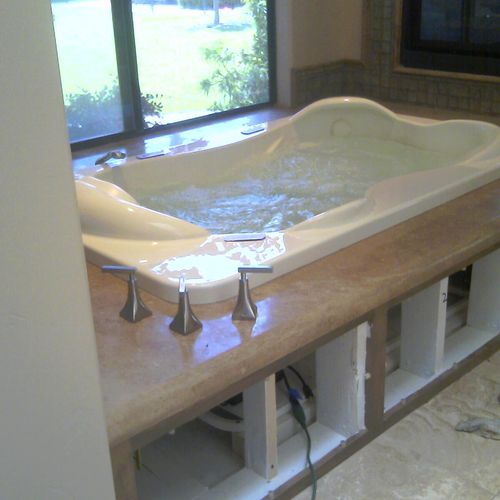 Jetted Tub installation, Bathroom remodel