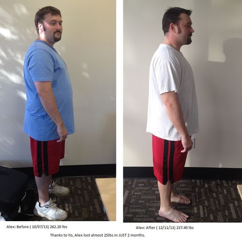 Alex lost 25lbs in just 2 months