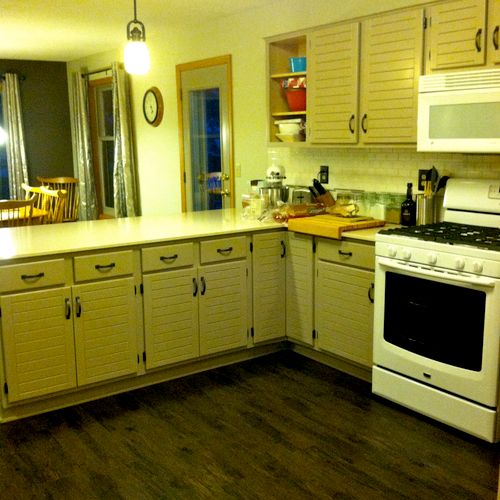 Kitchen Remodel-Painted Cabinets, Walls and Doors-