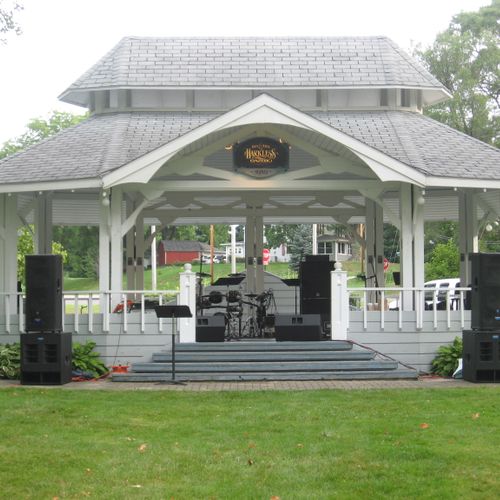 Sound system rental for outdoor church service and