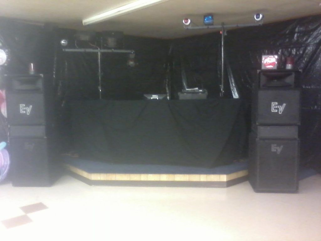 Typical setup for a 16th birthday party celebratio