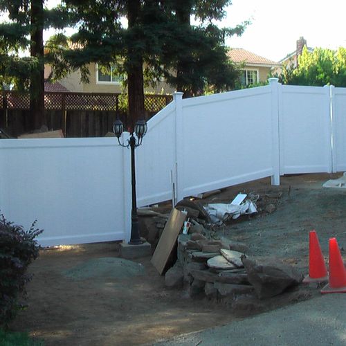 Very recent vinyl fence system purchased through H