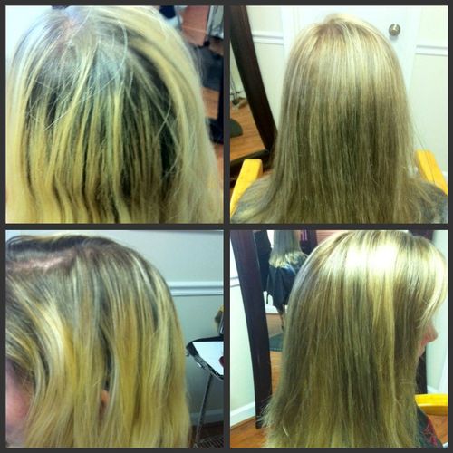 Hair Color Correction Before & After