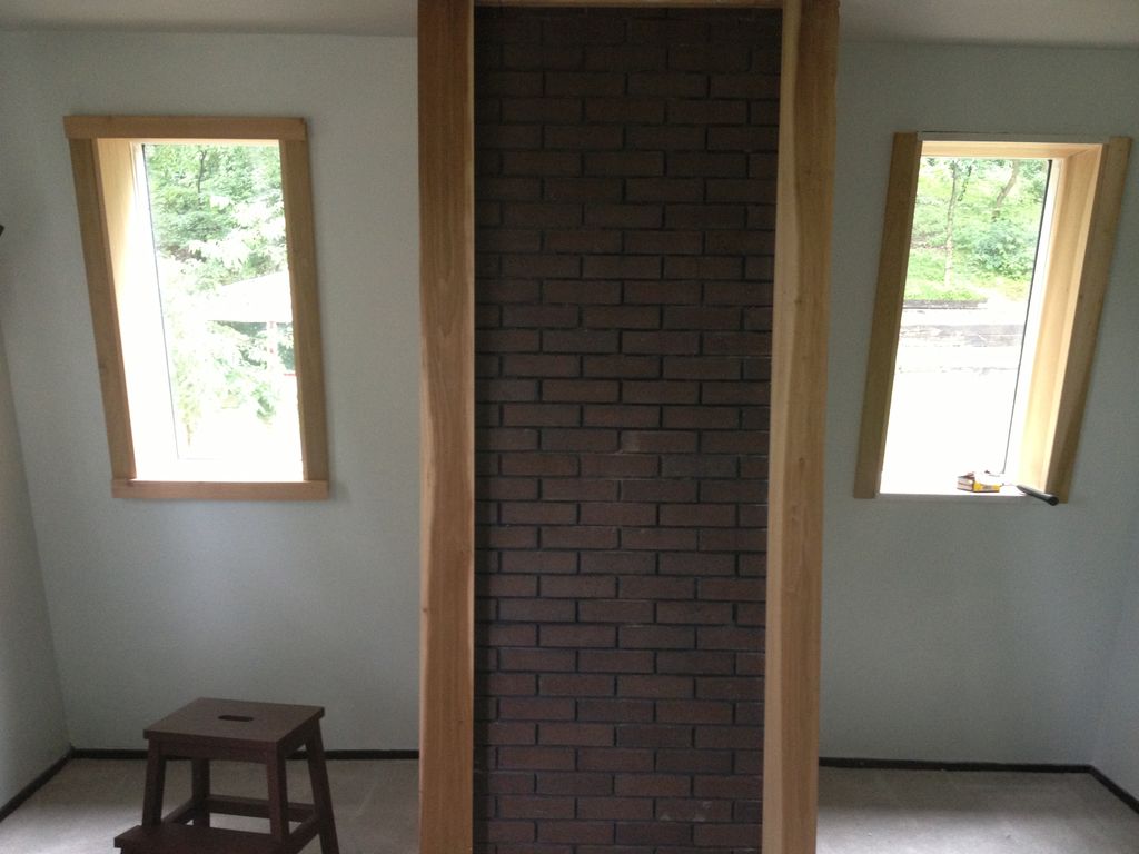 let there be lite and more space.  wood finished i