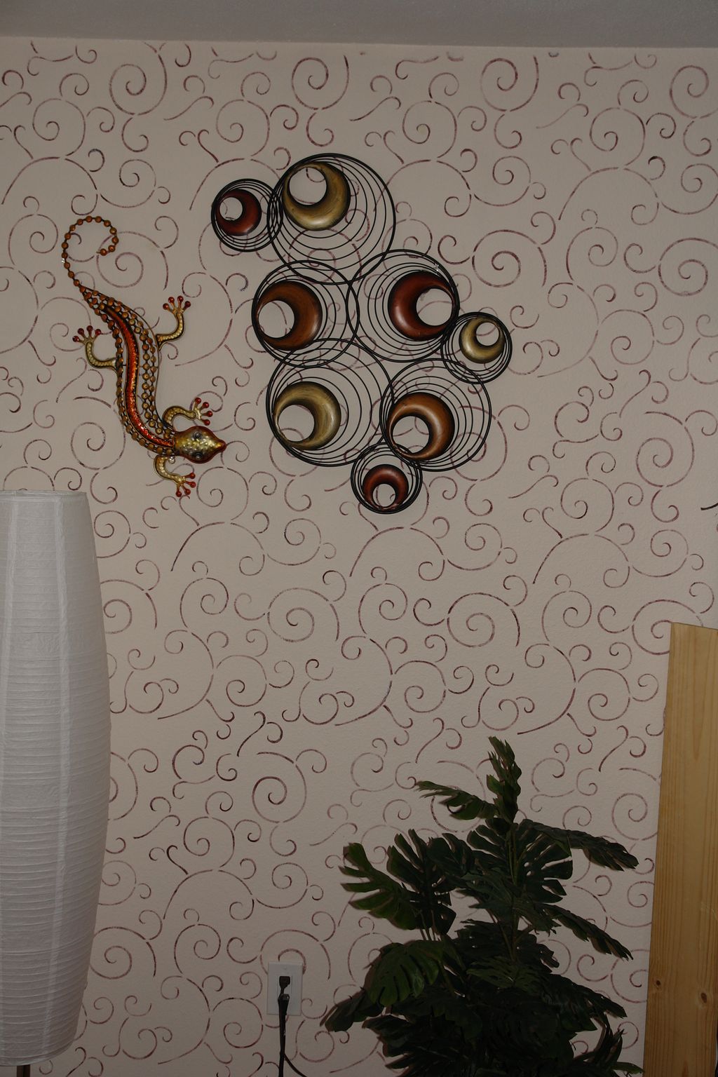 Left portion of living room wall.  There is a larg