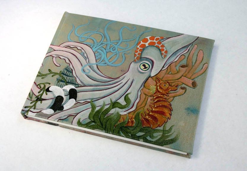 Illustrated and bound artists sketchbook.