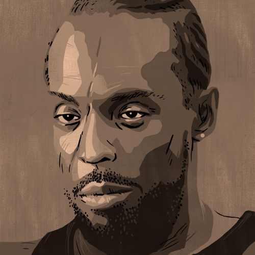 Omar Little / portrait illustration from HBOs crim