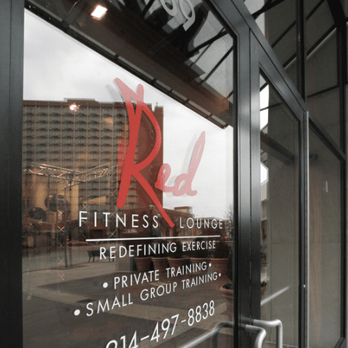 Front Entrance to Red Fitness Lounge.