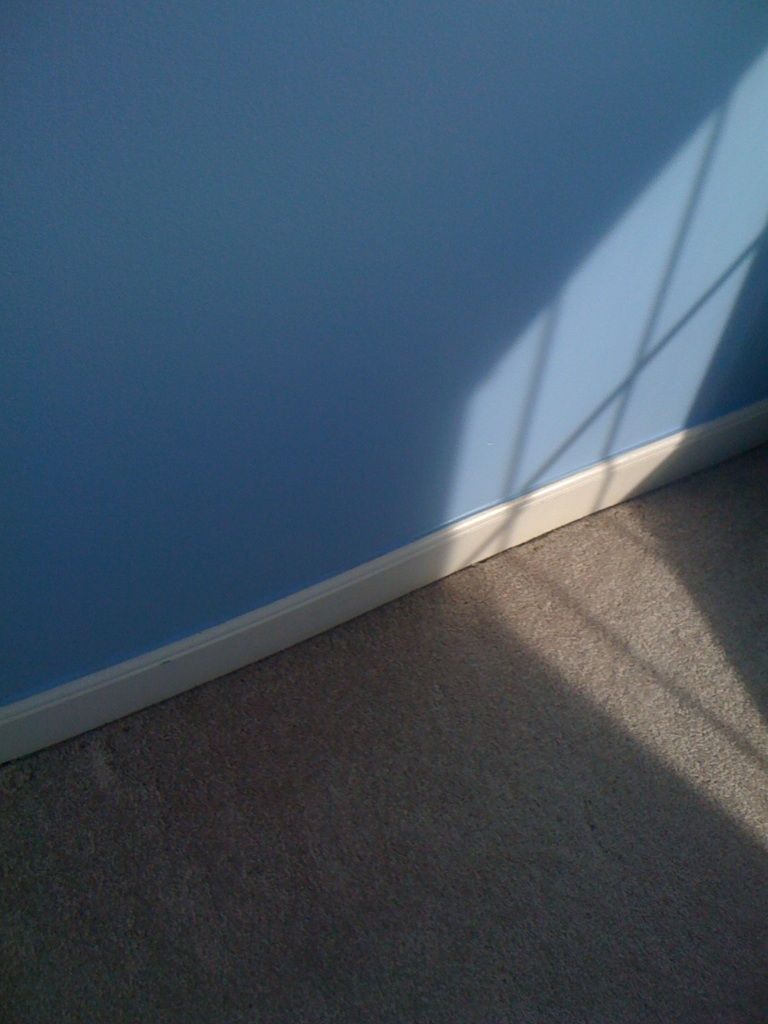 close up of cut in to trim.
