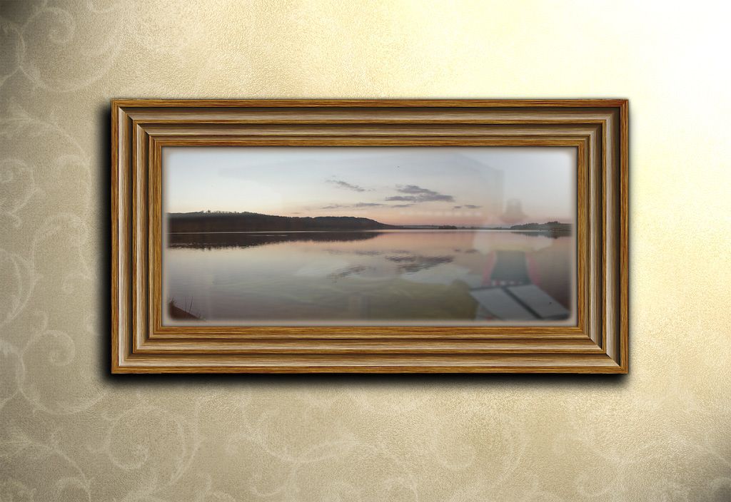 This image of the picture on the wall is completly