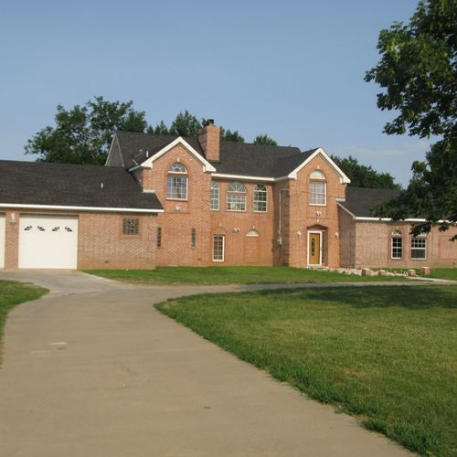 All brick work was done. This home was added on to