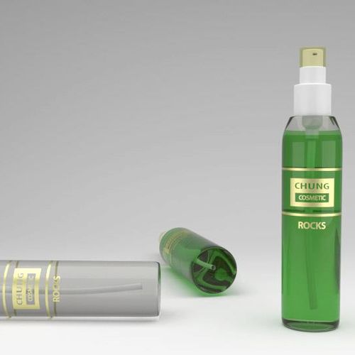 3d model illustration of a bottle design