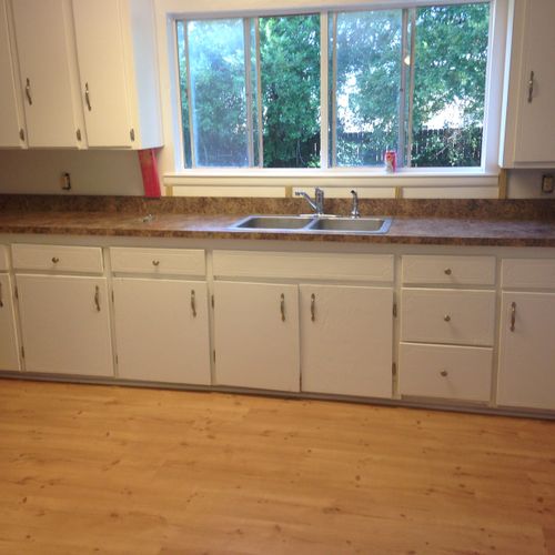 flooring, painting and counter tops