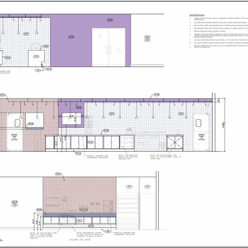Food Court Design Project - Interior Elevations