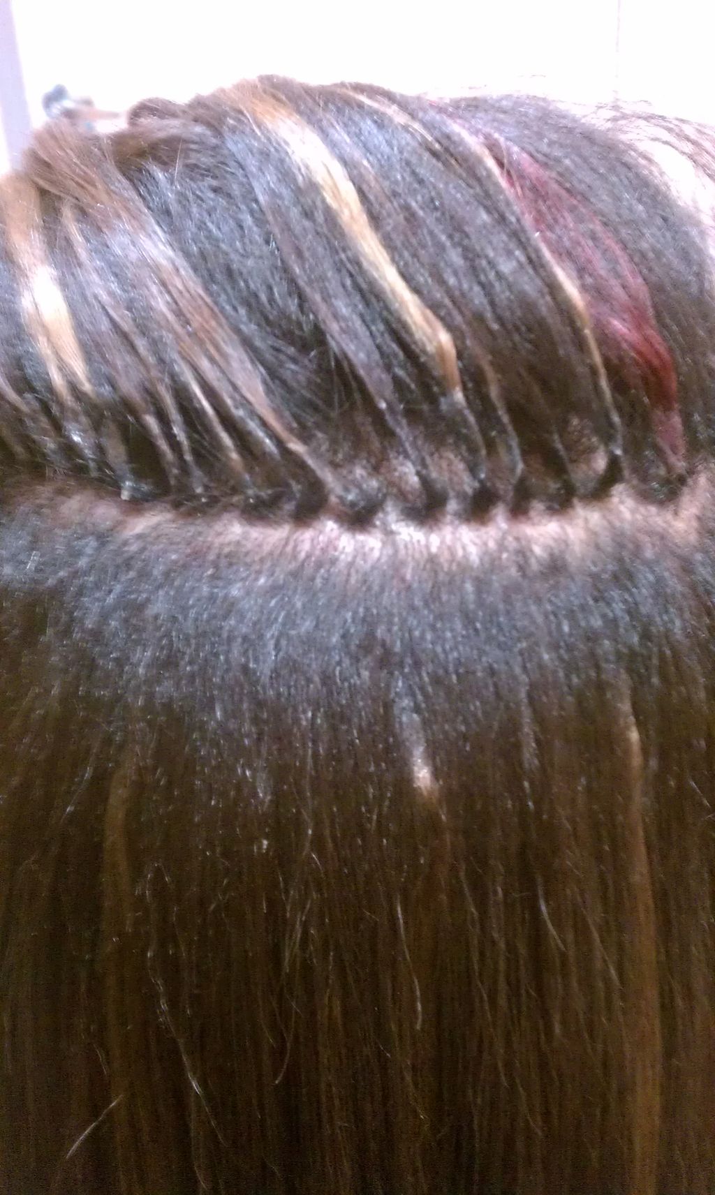 During warm fusion extensions.(strand by strand)