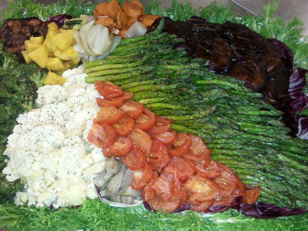 Grilled and Roasted Vegetable Display.
