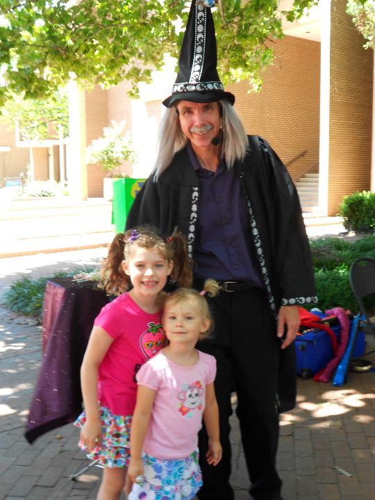 Drew as Fizzwiffle with some fans after a show at 