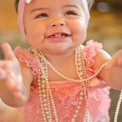 A baby shoot. She is pretty in pink!