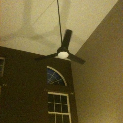 Ceiling fans are no problem for Stevens Electric. 