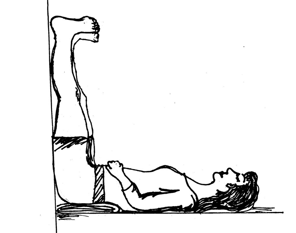 Legs up the wall pose is one of my favorite restor