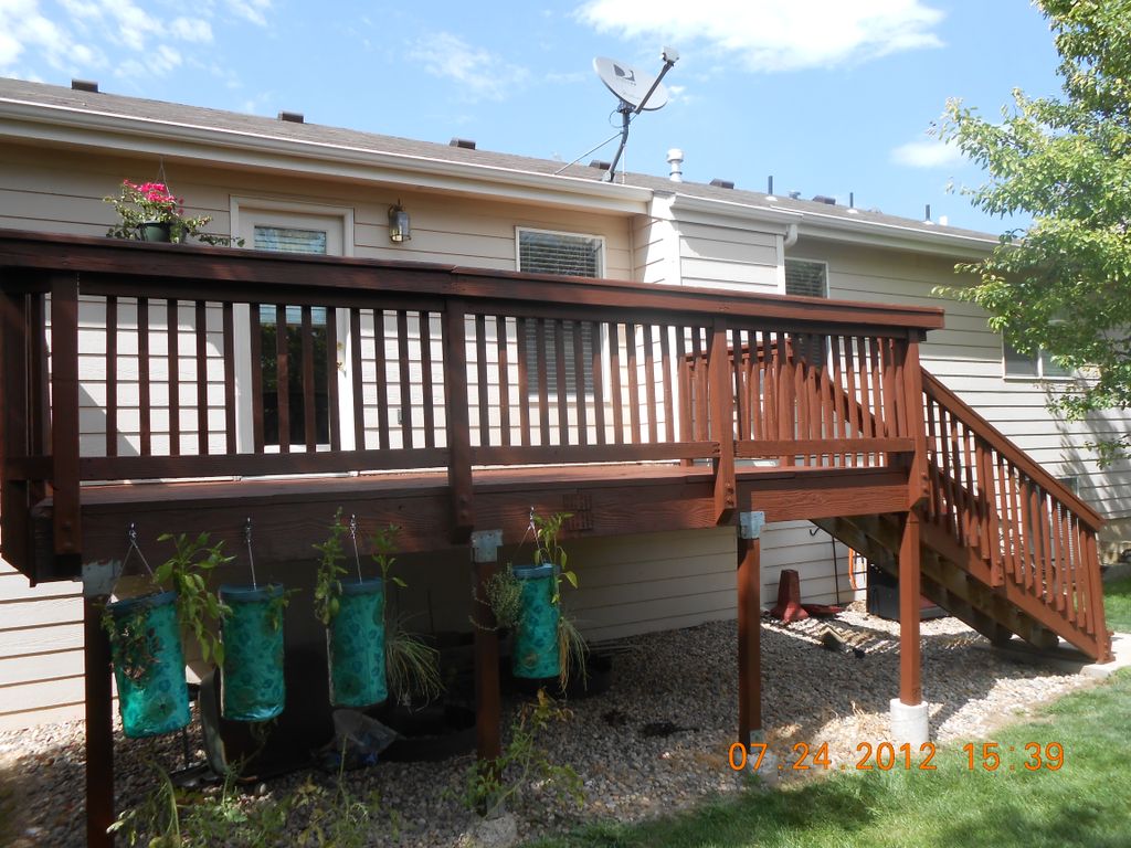 Same deck with a solid stain.