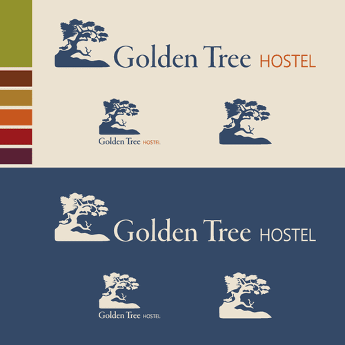 Logo Design and Color Palette for Golden Tree Host