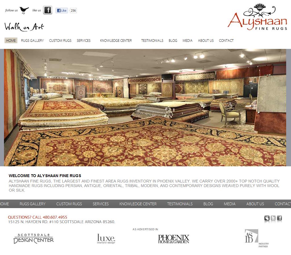 Alyshaan Fine Rugs - website built by Solutions 8