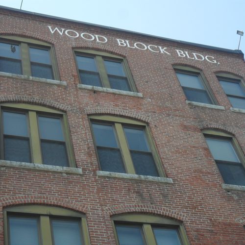 Historic Woodblock Building in downtown Leominster