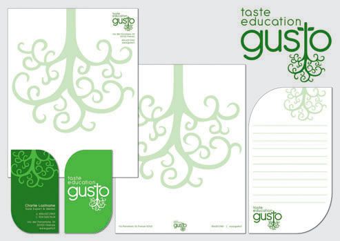 logo design + brand application to letterhead, bus