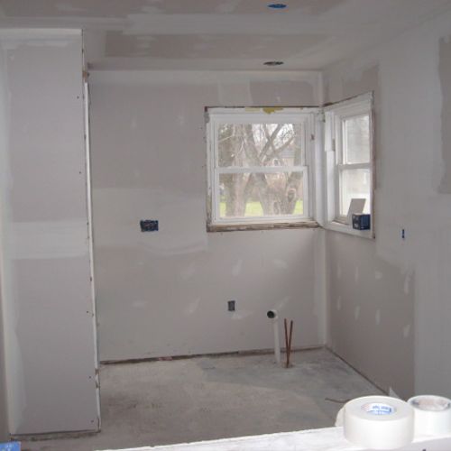 Drywall installed