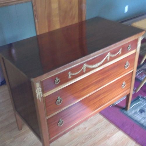 3 drawer chest with scrollwork