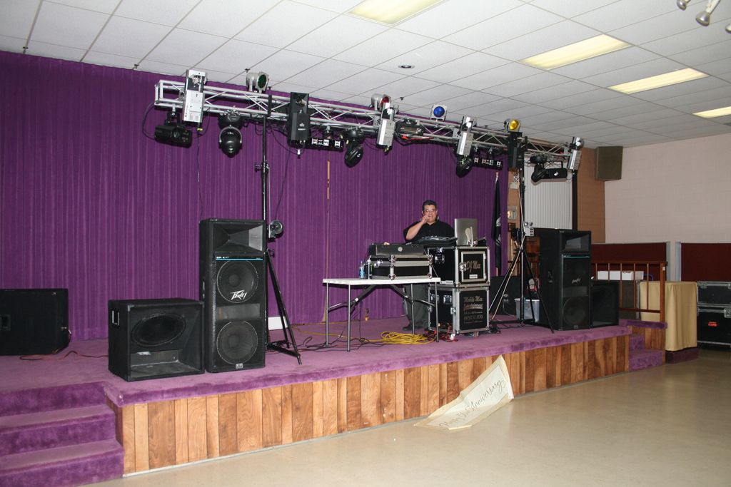 Tearing down after the wedding. Elks Lodge, Lompoc
