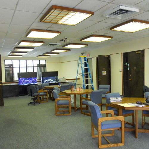 This is the Before shot of the GPS science lobby. 