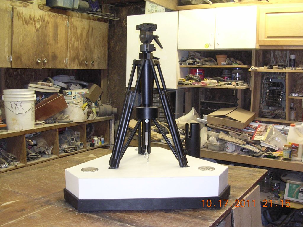 Camera tripod stand for traveling news exhibit for